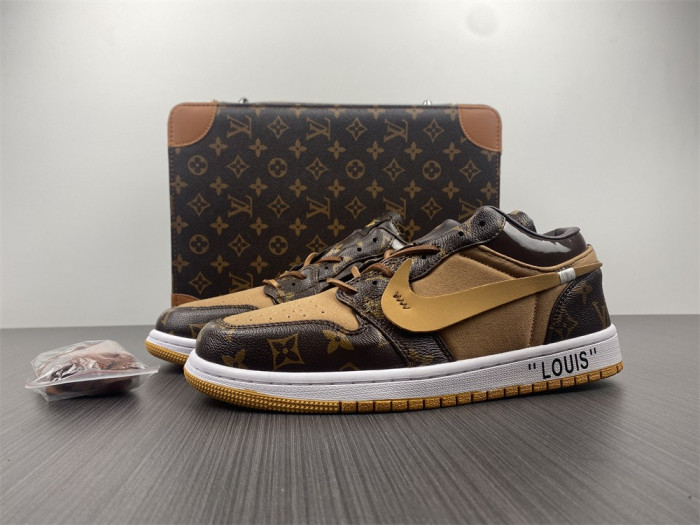 l w x of x air jordan 1 customs aq0818-201