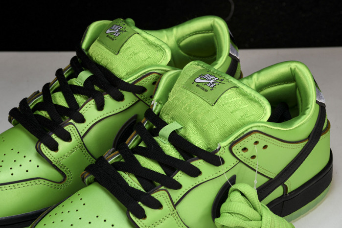 the powerpuff girls x nike sb dunk low “buttercup” fz8319-300