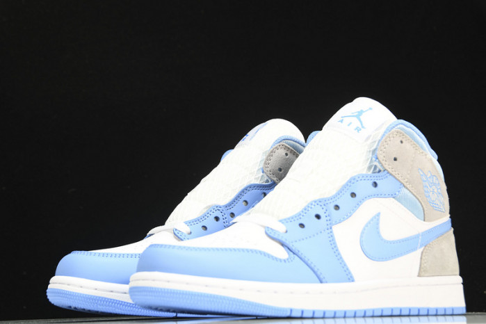 jordan 1 mid university blue grey - dx9276-100