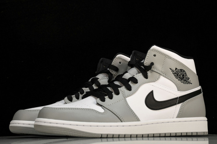 jordan 1 mid light smoke grey - 554724-092