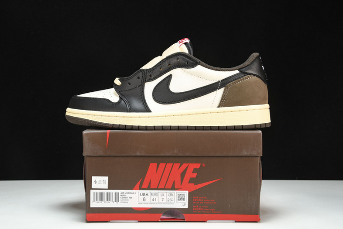travis scott x air jordan 1 lof dark mocha black cq4277-105