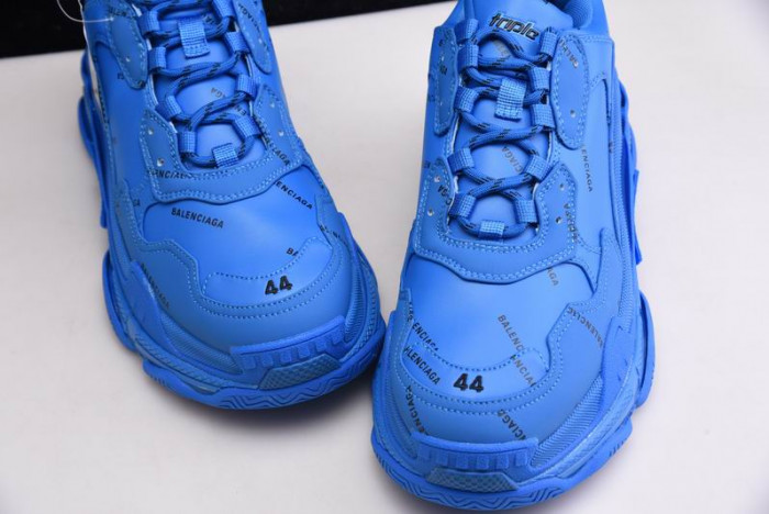 bl triple s trainers blue letters -kickze bl12