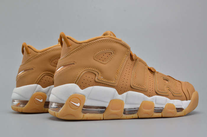 nike air more uptempo prm “wheat” brown mens aa4060-200