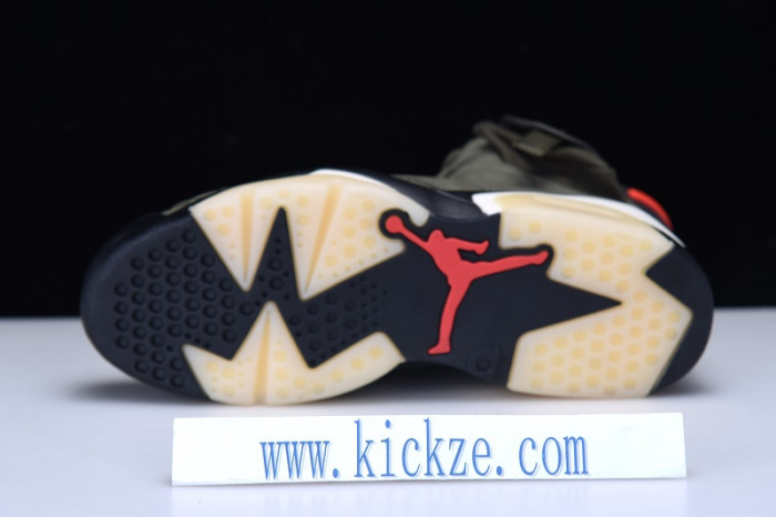 travis scott air jordan 6 medium olive - cn1084-200