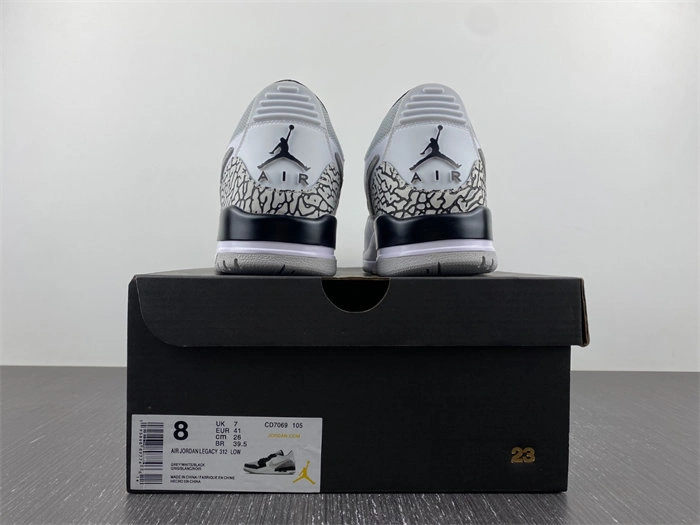 Vibrant Jordan Legacy 312 Low Light Smoke Grey CD7069- 4199