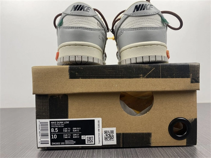 TimelessDesign Nike Dunk Low Off-White Lot 46 DM1602- 5069